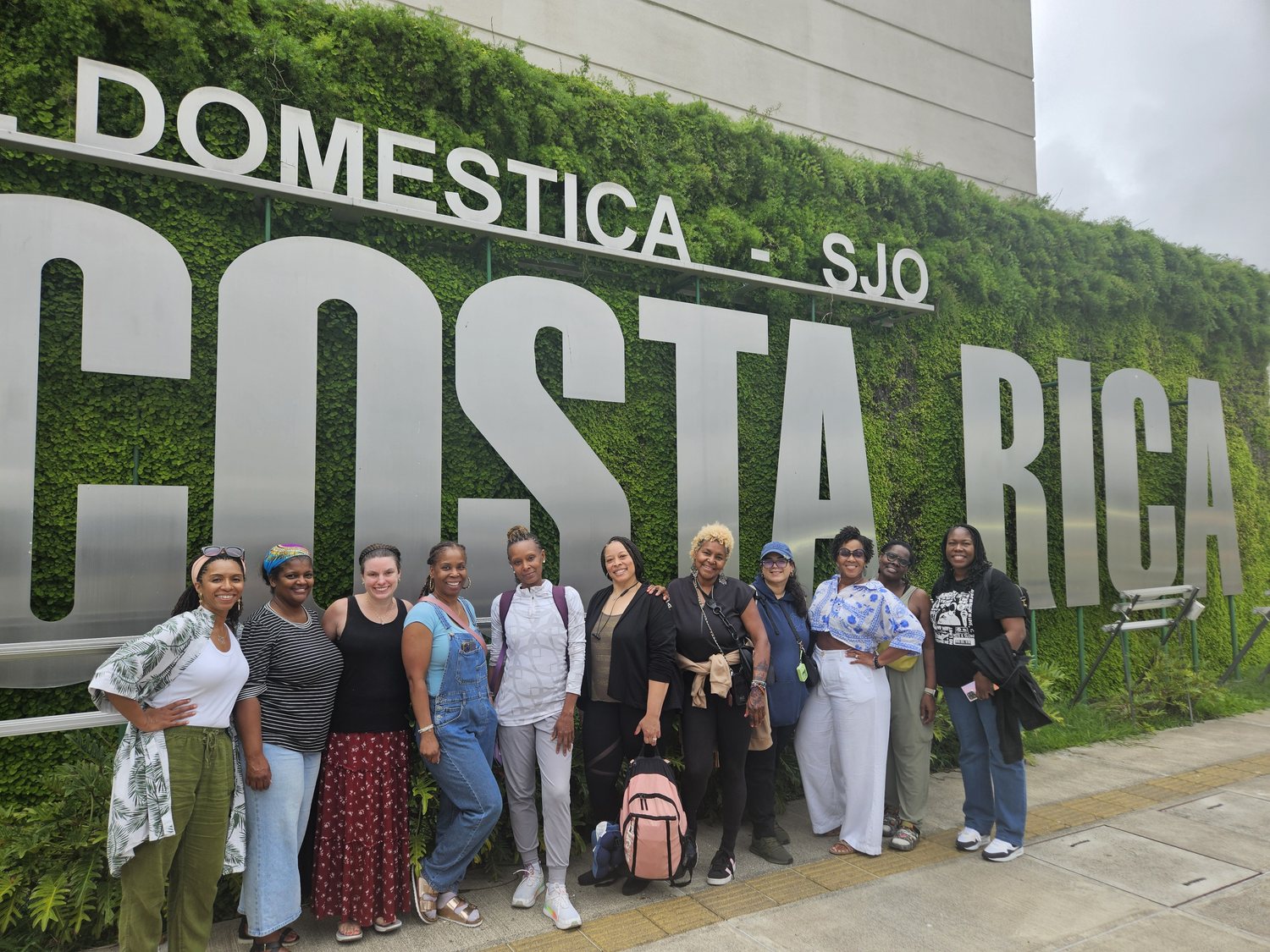The group arriving in Costa Rica